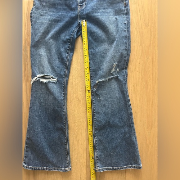 Hudson Distressed Flare Jeans - Picture 6 of 6